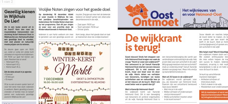 De wijkkrant is terug!